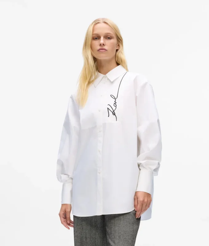Chemise en popeline Signature