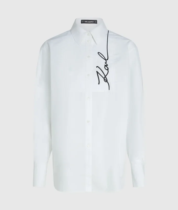Chemise en popeline Signature