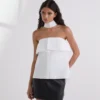 CHEMISE EN POPLIN SANS BRETELLES
