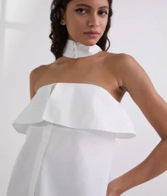 CHEMISE EN POPLIN SANS BRETELLES
