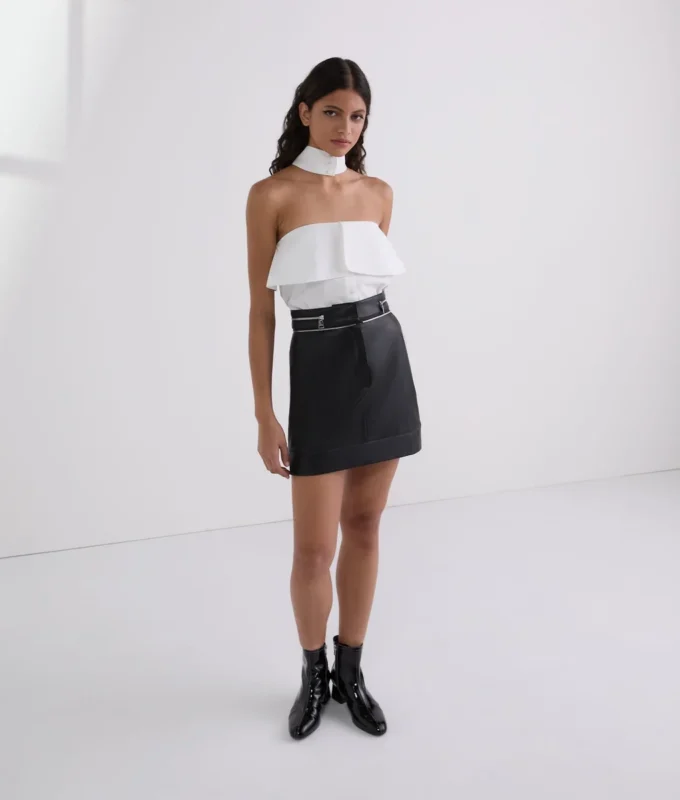 CHEMISE EN POPLIN SANS BRETELLES