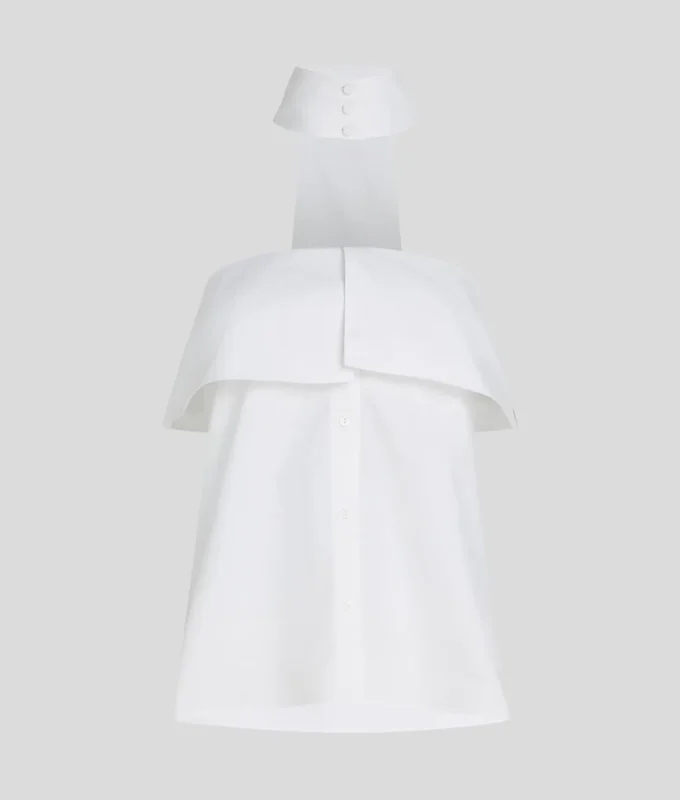 CHEMISE EN POPLIN SANS BRETELLES