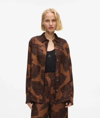 Chemise à imprimé éventail