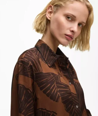 Chemise à imprimé éventail
