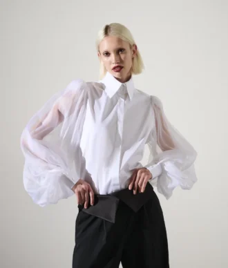 CHEMISE À MANCHES EN SOIE KARL STUDIO