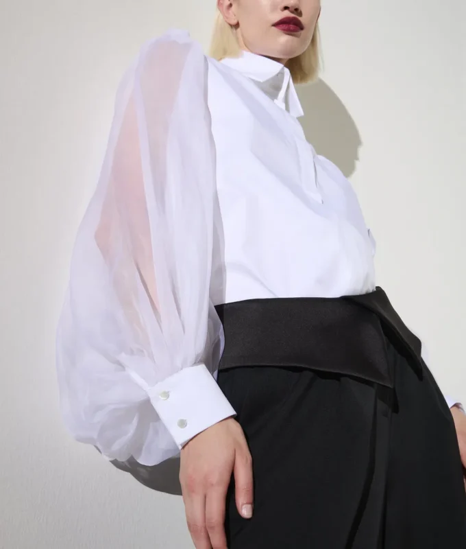 CHEMISE À MANCHES EN SOIE KARL STUDIO CHEMISE À MANCHES EN SOIE KARL STUDIO