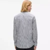 Chemise à rayures et col contrasté