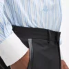 Chemise à rayures et col contrasté