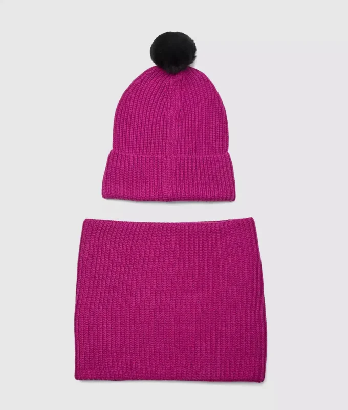 Ensemble cadeau bonnet et snood pour fille Ensemble cadeau bonnet et snood pour fille
