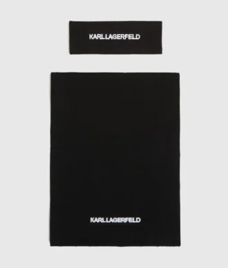 Ensemble cadeau comprenant un bandeau et une écharpe à logo