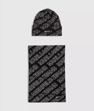 Ensemble écharpe et bonnet à logo