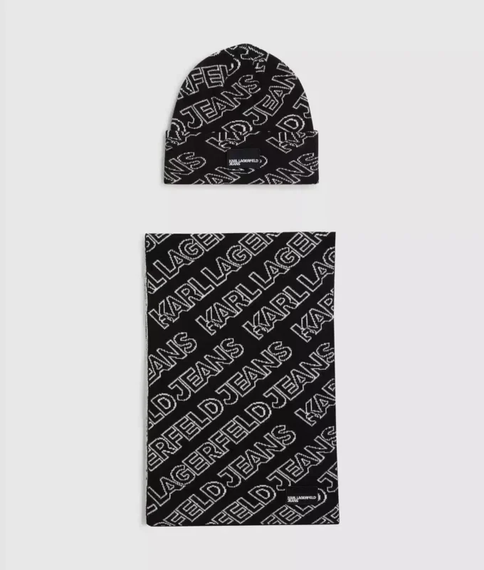 Ensemble écharpe et bonnet à logo Ensemble écharpe et bonnet à logo