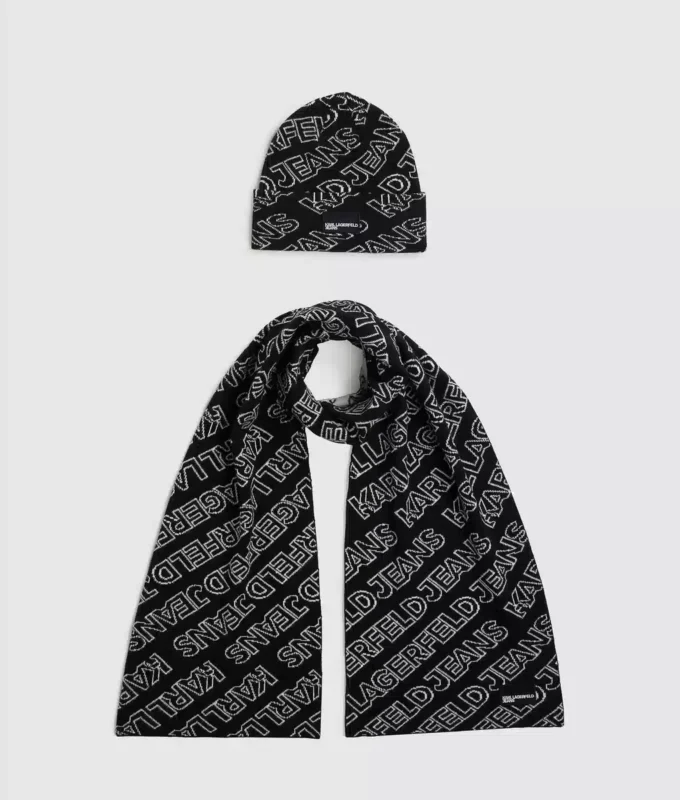 Ensemble écharpe et bonnet à logo Ensemble écharpe et bonnet à logo