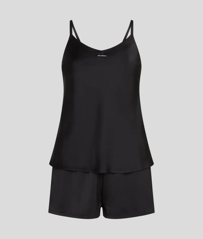 ENSEMBLE DE PYJAMA EN SATIN AVEC LOGO
