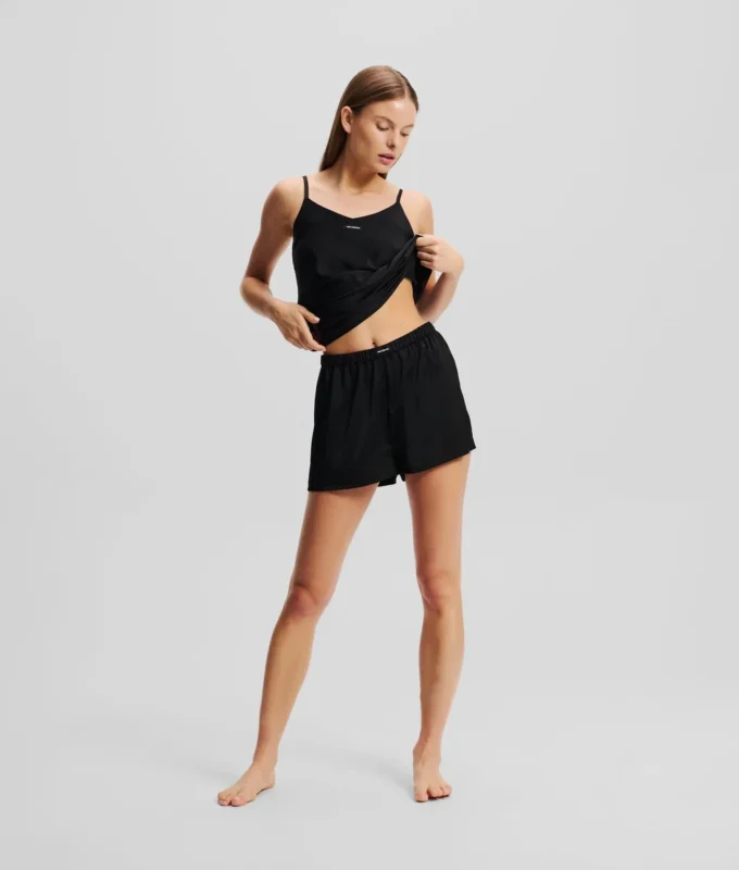 ENSEMBLE DE PYJAMA EN SATIN AVEC LOGO