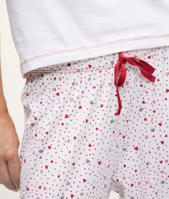 Ensemble pyjama à imprimé cœur