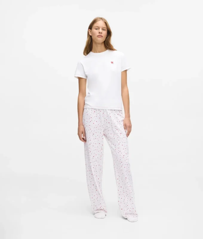 Ensemble pyjama à imprimé cœur