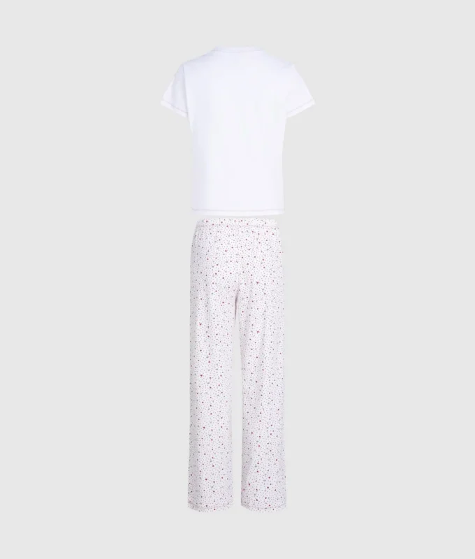Ensemble pyjama à imprimé cœur