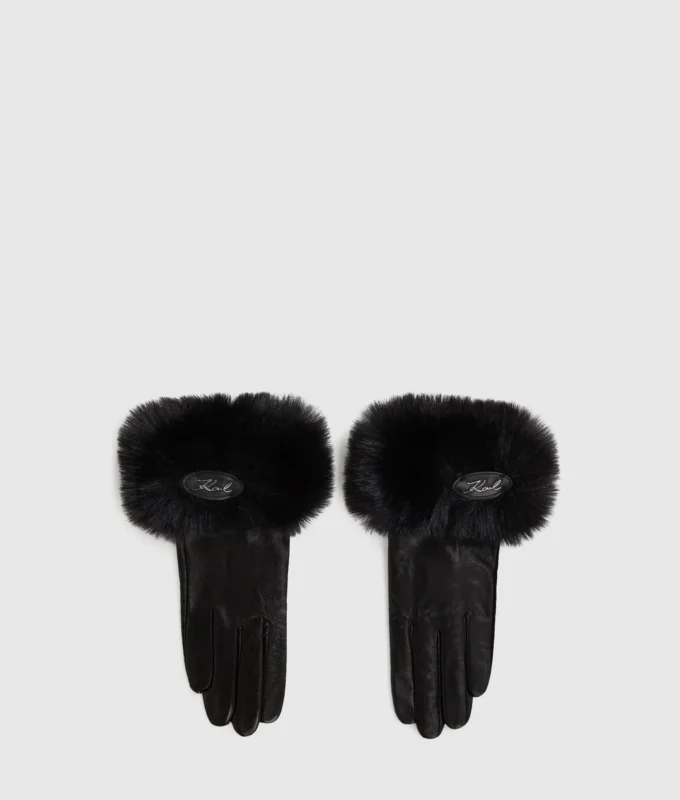 Gants en fausse fourrure K/Signature Gants en fausse fourrure K/Signature