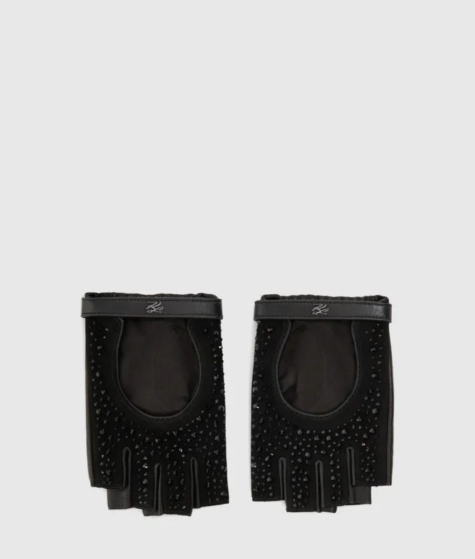 Gants sans doigts K/Autograph en strass