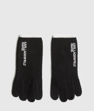 Gants tricotés avec logo