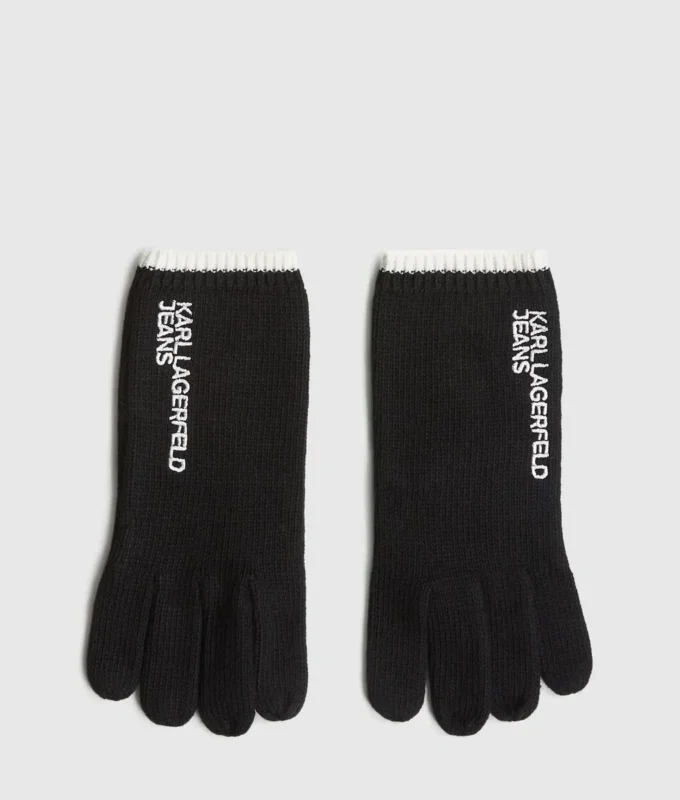 Gants tricotés avec logo Gants tricotés avec logo