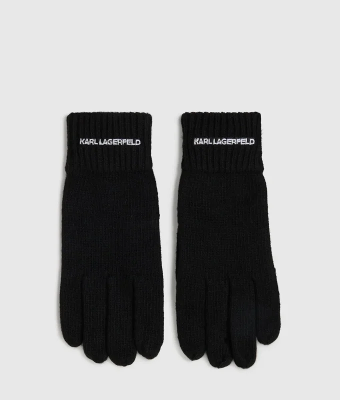 Gants tricotés avec logo Gants tricotés avec logo