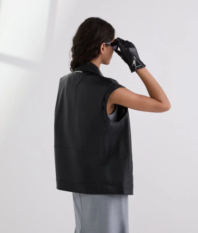 GILET EN SIMILI CUIR GILET EN SIMILI CUIR