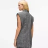 Gilet en tweed à revers pailleté Gilet en tweed à revers pailleté