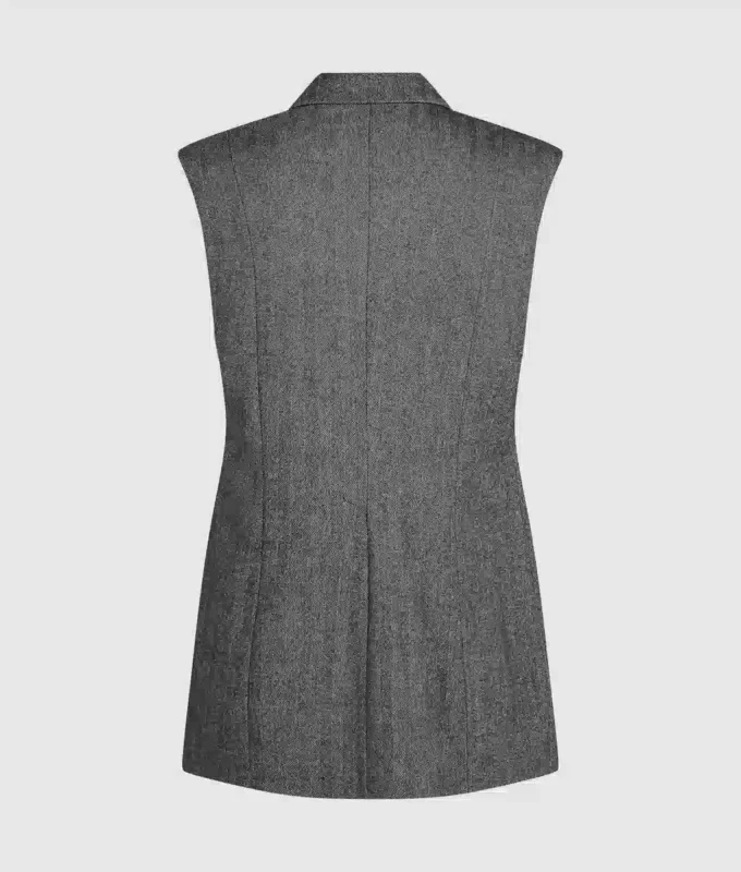 Gilet en tweed à revers pailleté Gilet en tweed à revers pailleté