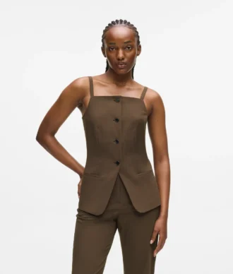Gilet à encolure carrée