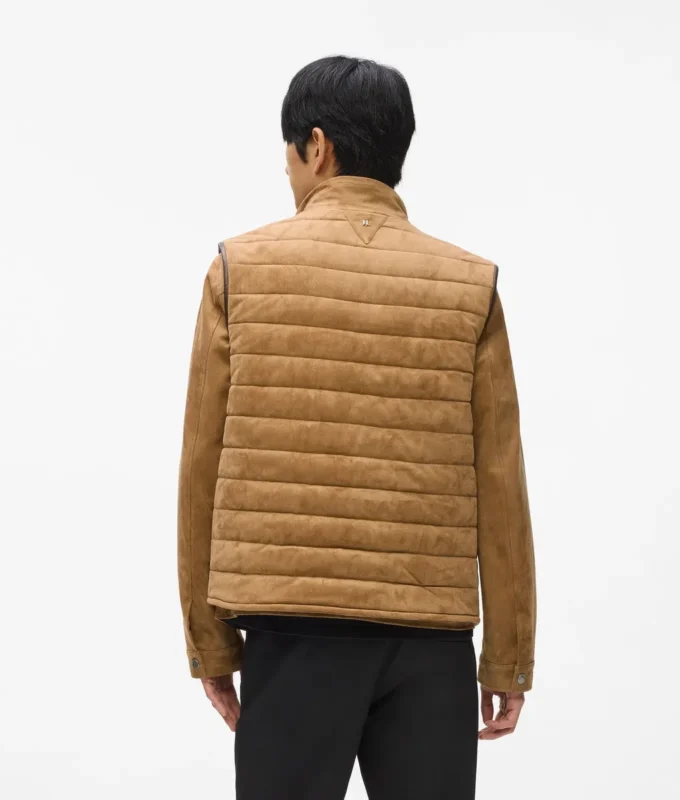 Gilet matelassé en simili-suède Gilet matelassé en simili-suède