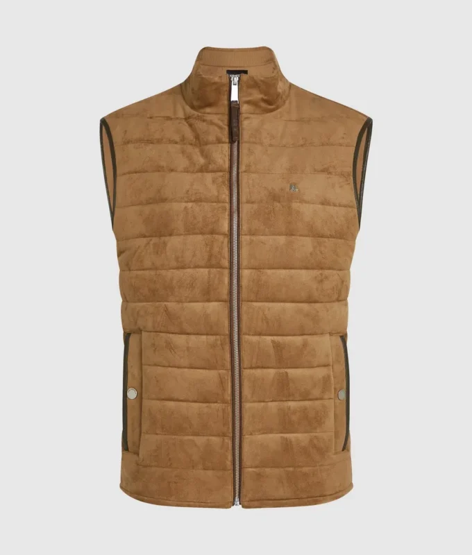 Gilet matelassé en simili-suède Gilet matelassé en simili-suède