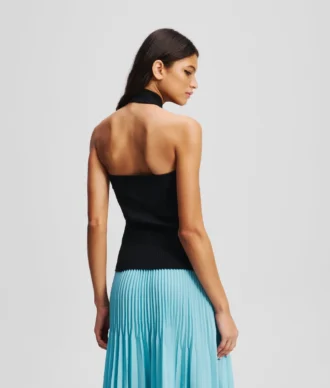 HALTER TOP EN MAILLE