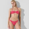 HAUT DE BIKINI BANDEAU CÔTELÉ