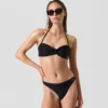 HAUT DE BIKINI BANDEAU CÔTELÉ