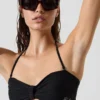 HAUT DE BIKINI BANDEAU CÔTELÉ
