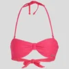 HAUT DE BIKINI BANDEAU CÔTELÉ