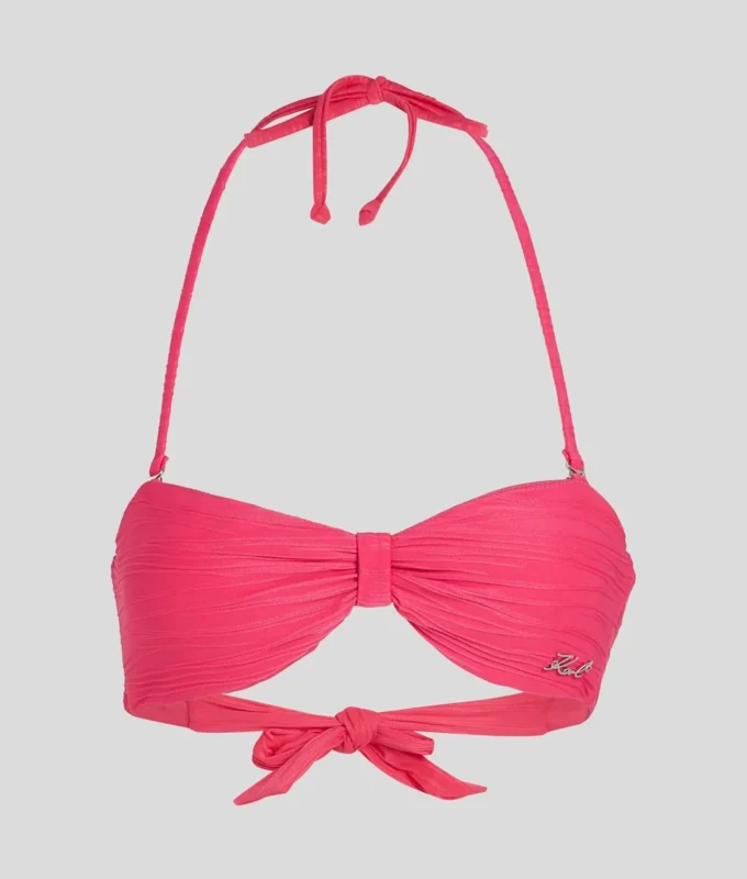 HAUT DE BIKINI BANDEAU CÔTELÉ