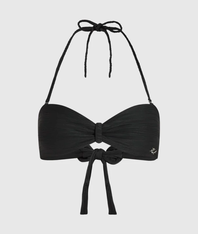 HAUT DE BIKINI BANDEAU CÔTELÉ