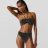 Haut de bikini bandeau métallisé Haut de bikini bandeau métallisé