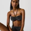 Haut de bikini bandeau métallisé Haut de bikini bandeau métallisé