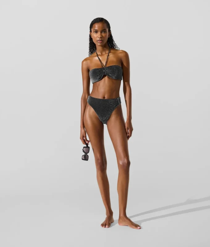 Haut de bikini bandeau métallisé Haut de bikini bandeau métallisé