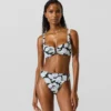 Haut de bikini à imprimé éventail