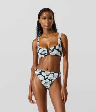 Haut de bikini à imprimé éventail