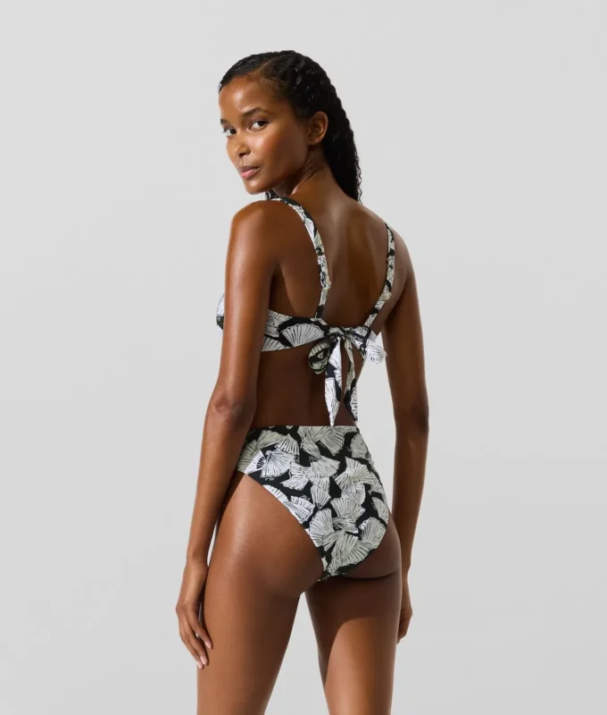 Haut de bikini à imprimé éventail