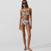 Haut de bikini à imprimé éventail