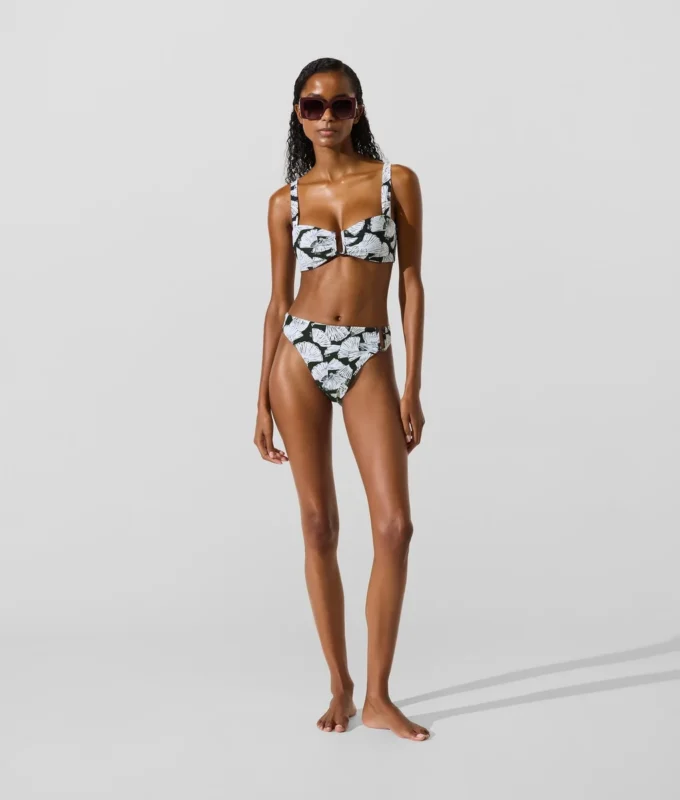 Haut de bikini à imprimé éventail