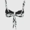 Haut de bikini à imprimé éventail