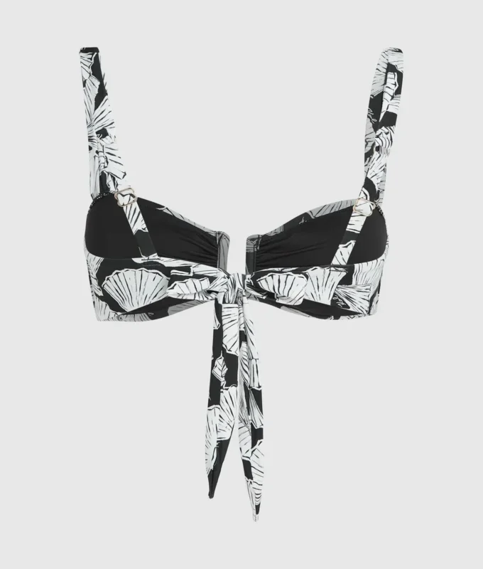 Haut de bikini à imprimé éventail